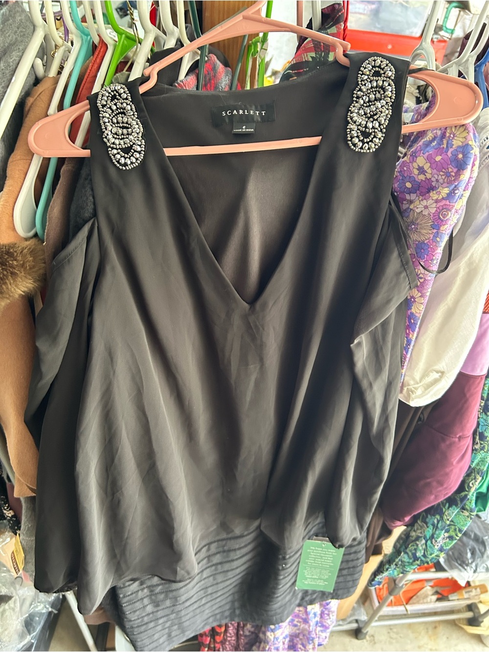 Scarlett Black Dress with Smooth Neckline